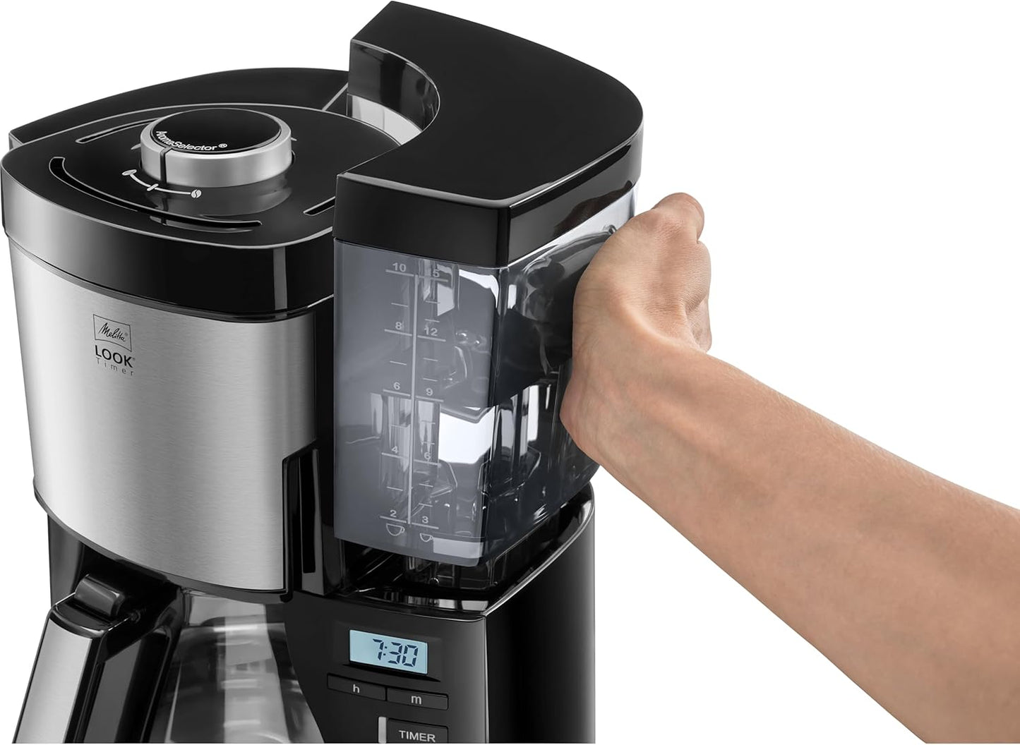Look Timer Filterkaffeemaschine mit Glaskanne, Schwarz ; mit Glaskanne ; Single