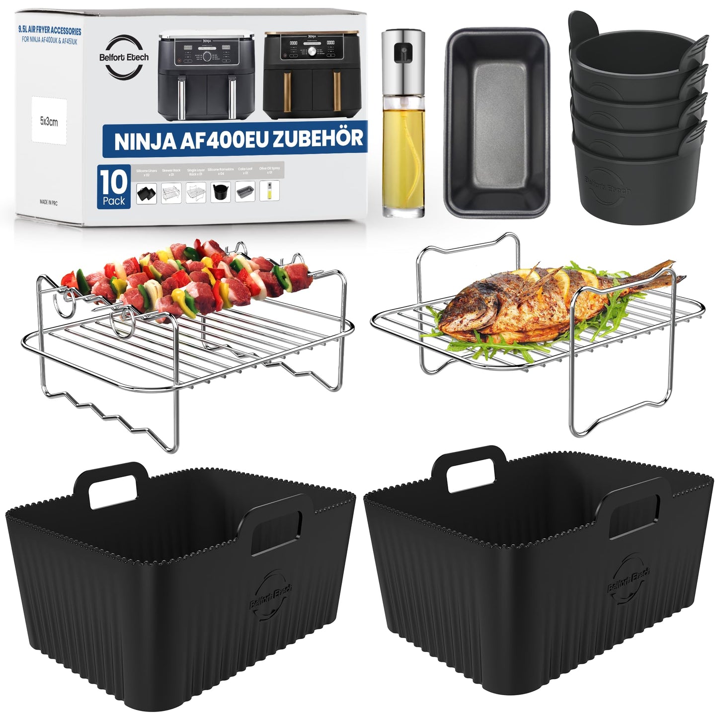 Airfryer Silikonform-Set, 9,5l Af400eu Zubehör