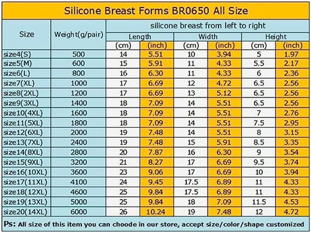 Silikon-Brustformen (B Cup), Skin Color M(B Cup, 600g/paar)