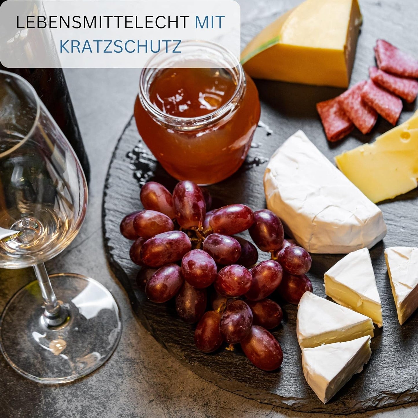 Naturschiefer-Servierplatten-Set, 30x30cm, 2 Stück