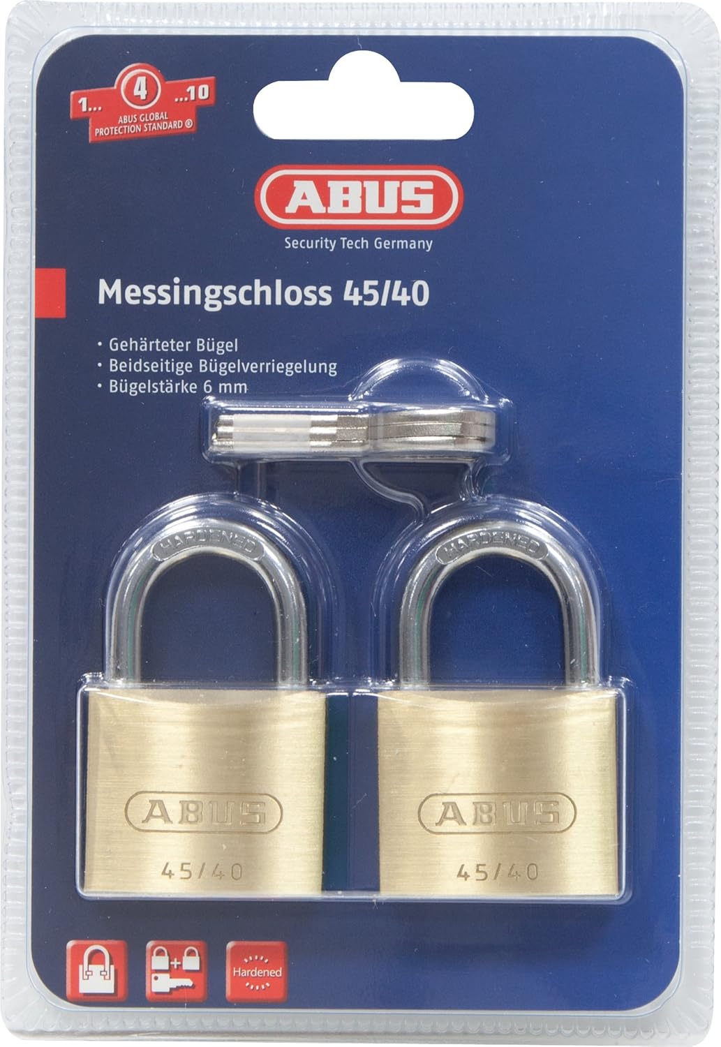 2er-Set Vorhängeschloss, 40mm 2er Set