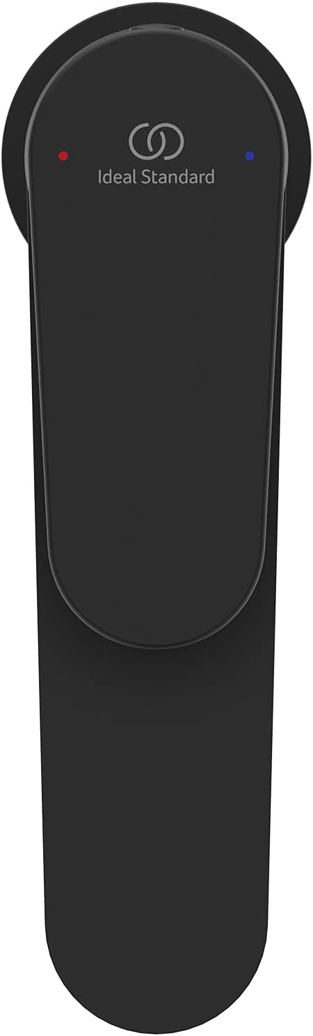 Waschtischarmatur mit Einhebelmischer Cerafine O, Push-Open-Ventil Silk Black