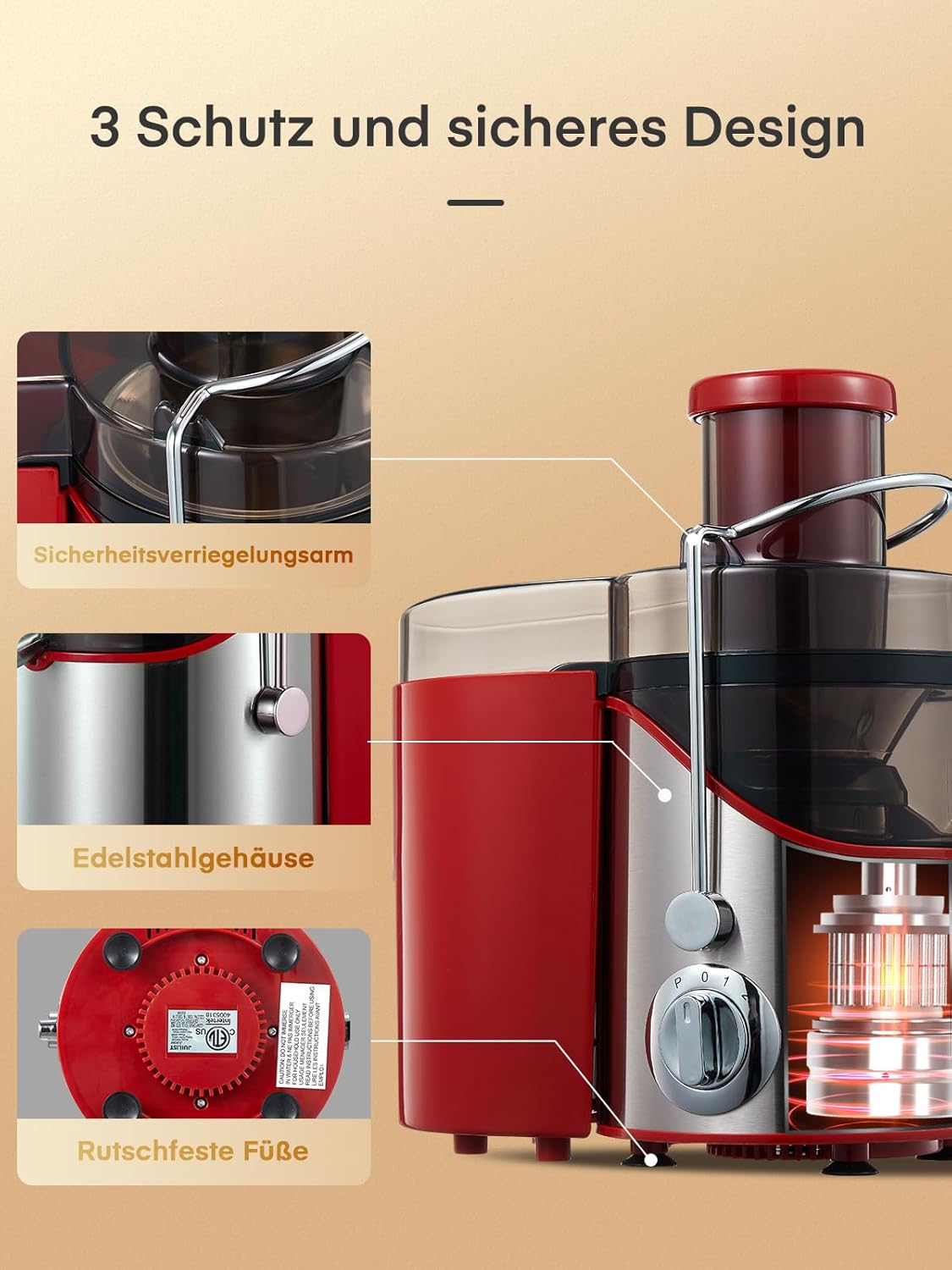 Entsafter AMR526, Rot