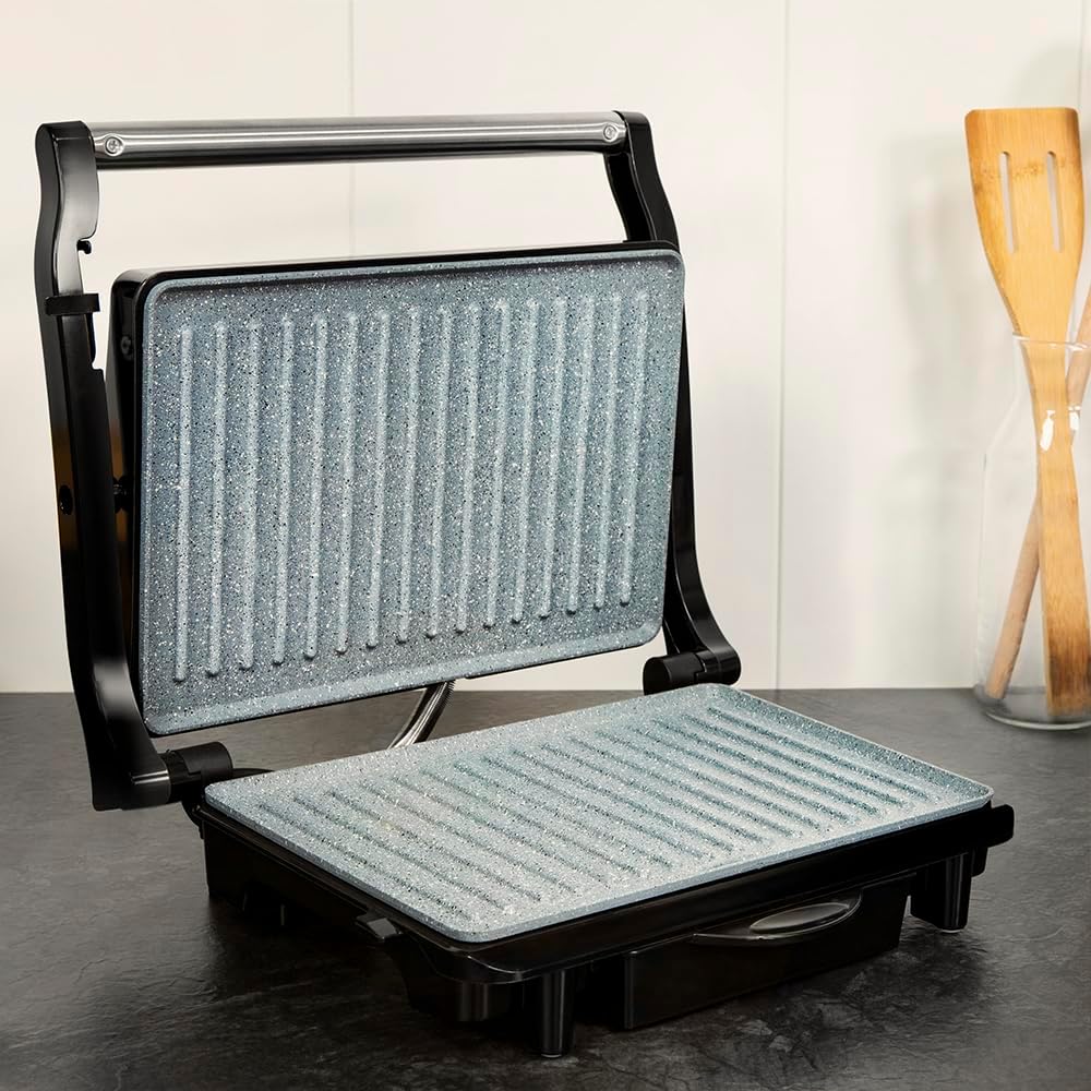 Elektrogrill Rock'nGrill 1500 mit Steinverkleidung, Inox ; 1500 W