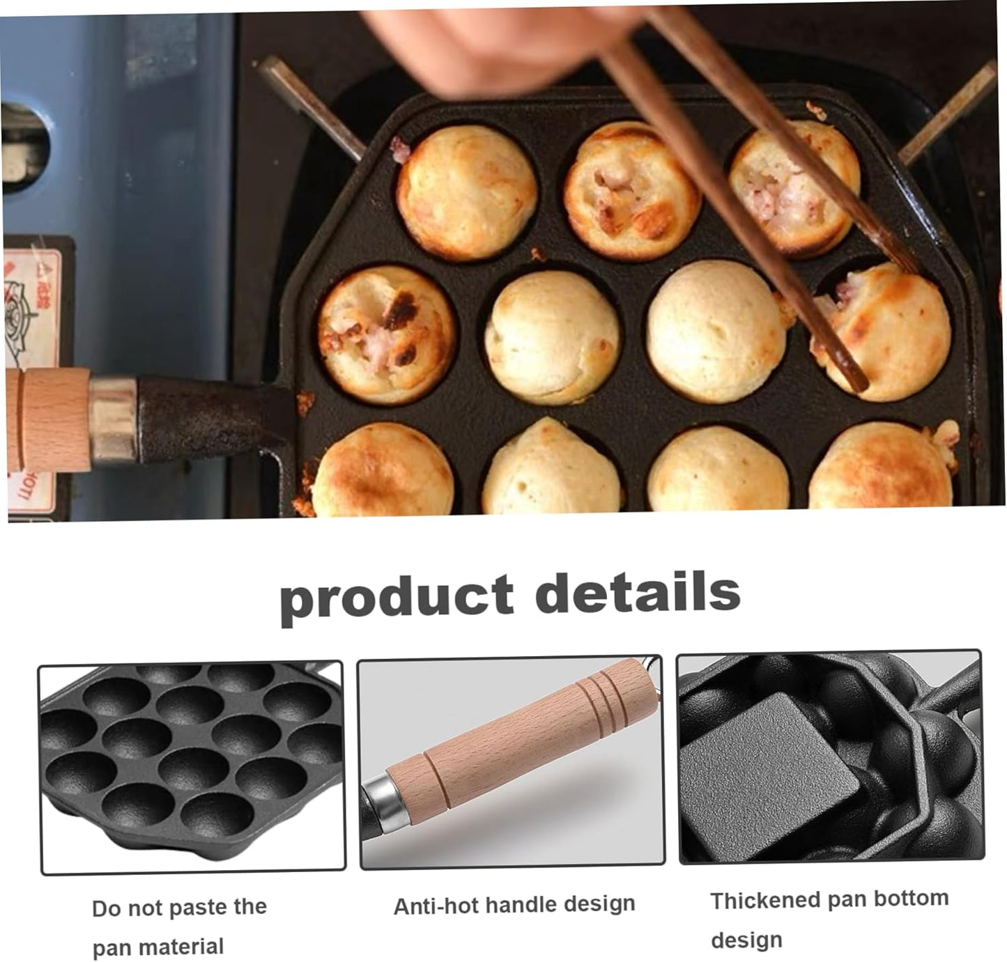 Takoyaki-Pfanne mit 14 Löchern