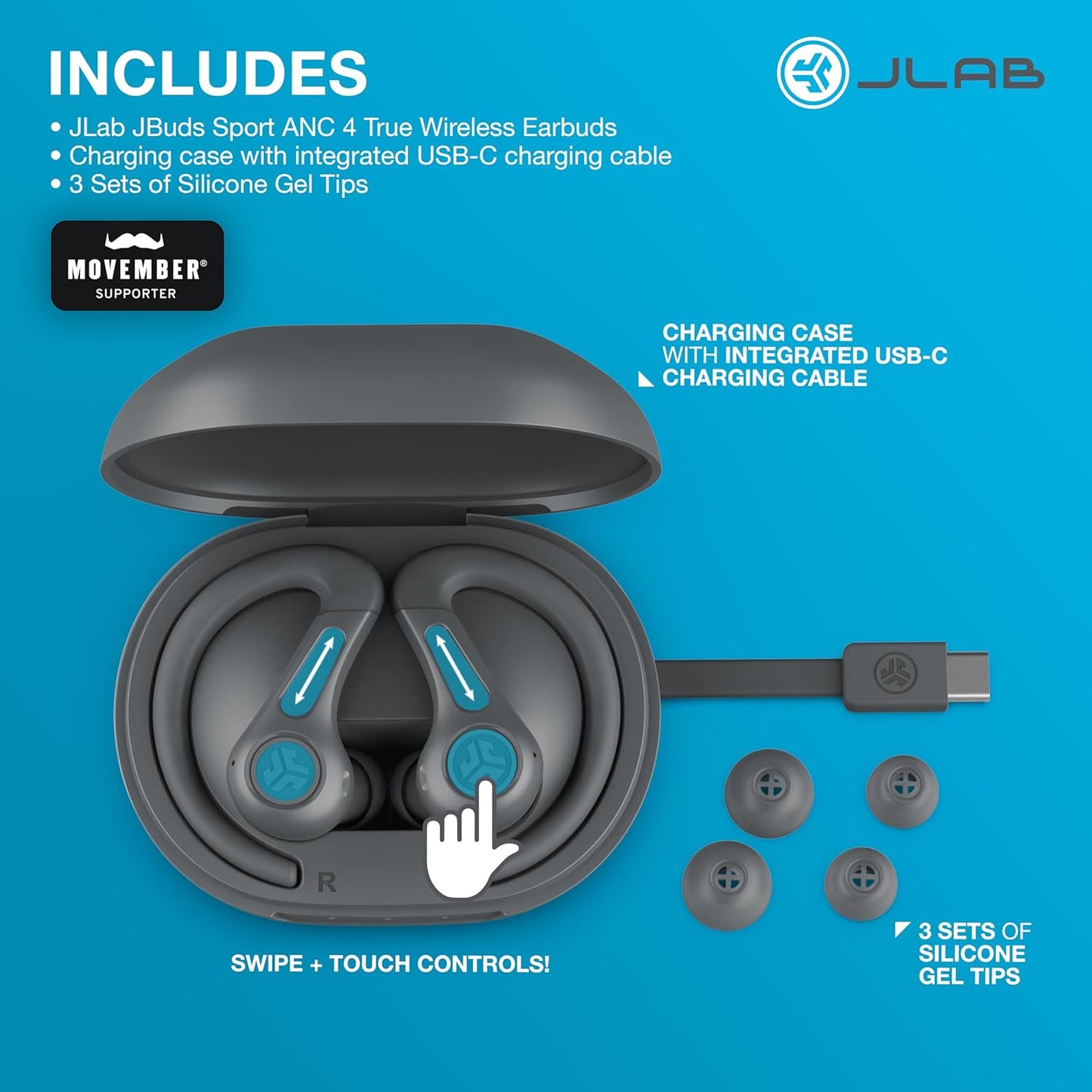 JBuds Air Sport, Sport ANC 4 Schwarz