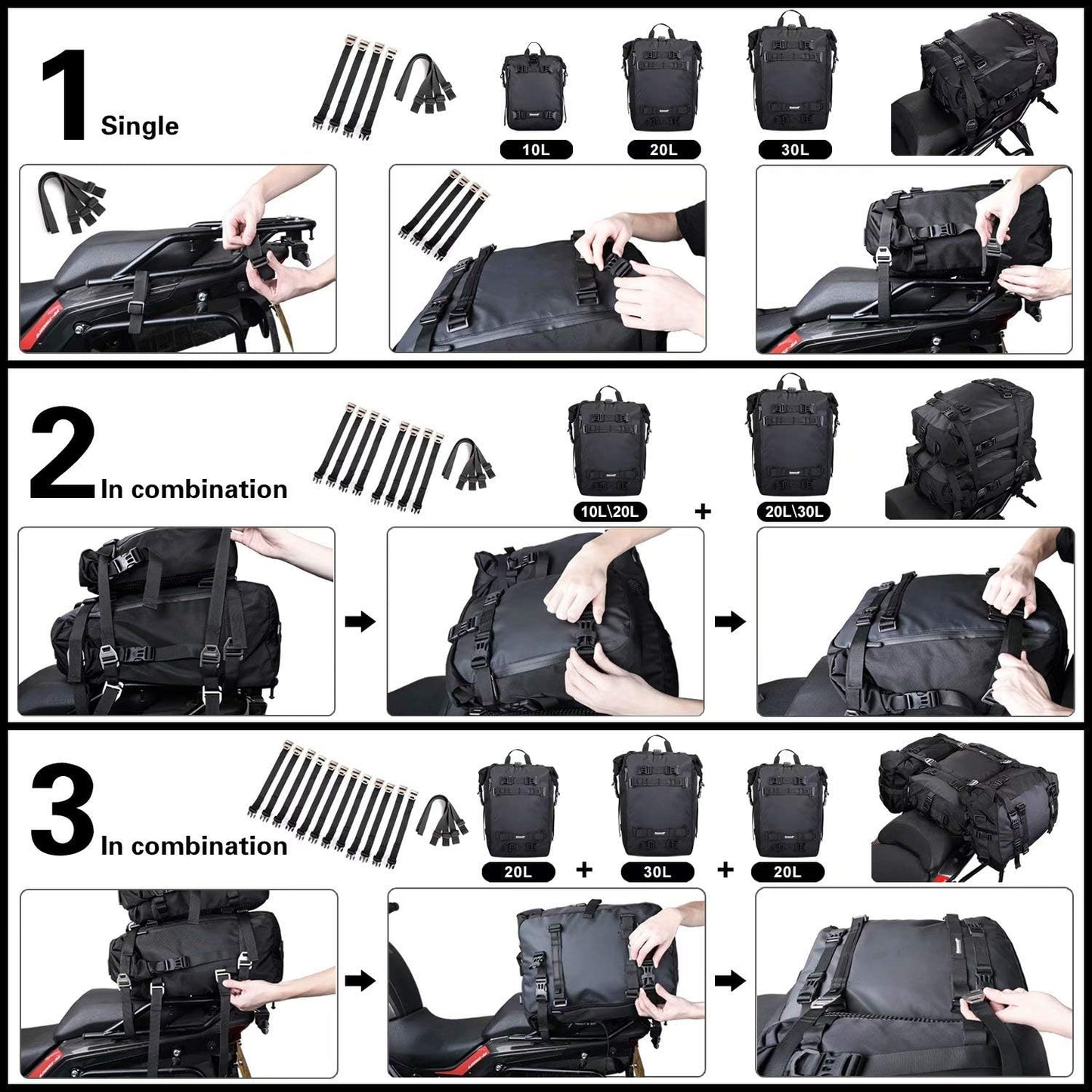 Multifunktionale Motorradtasche 20L, Gelb-20l