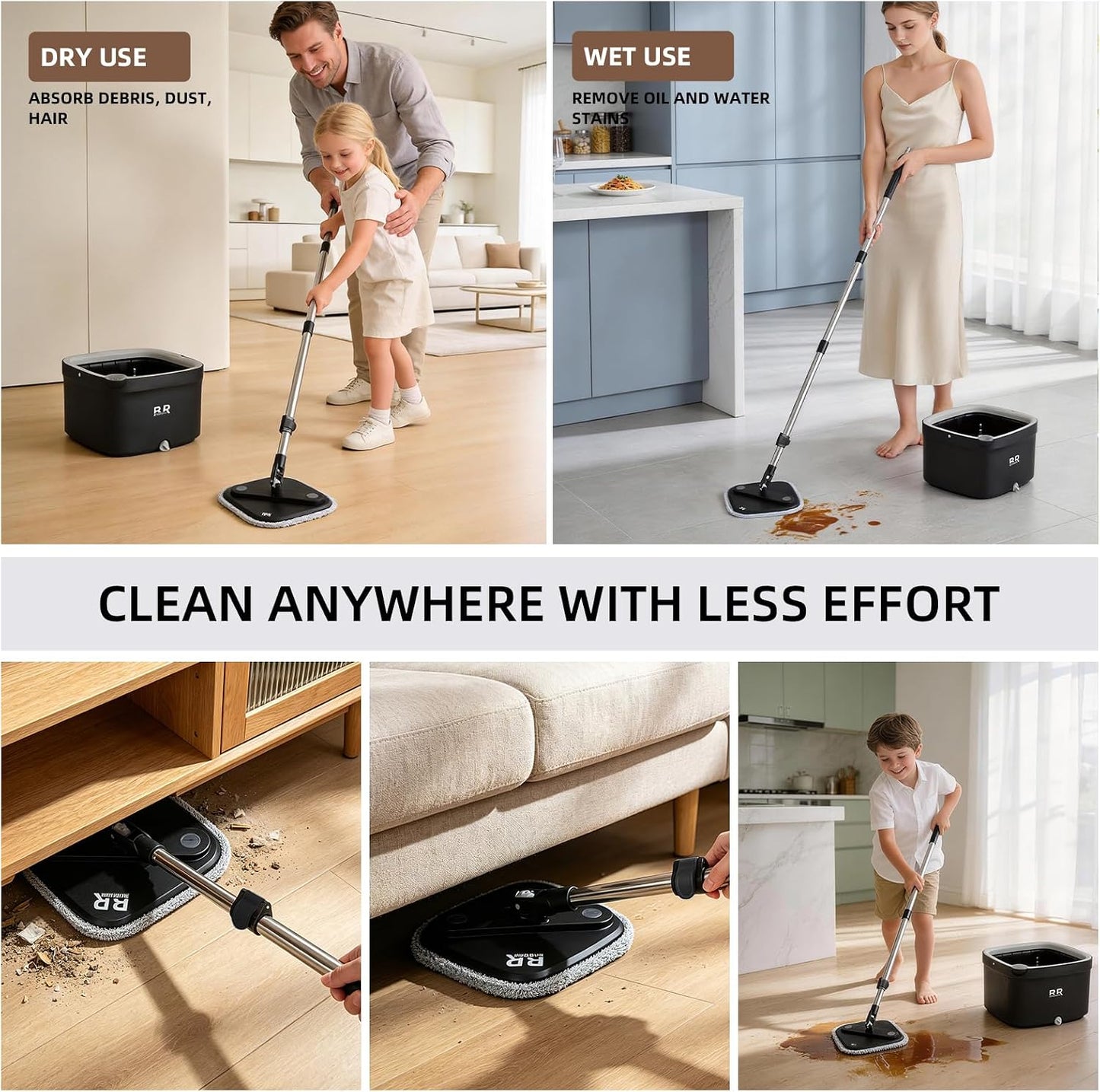 Spin-Mop mit Eimer Set