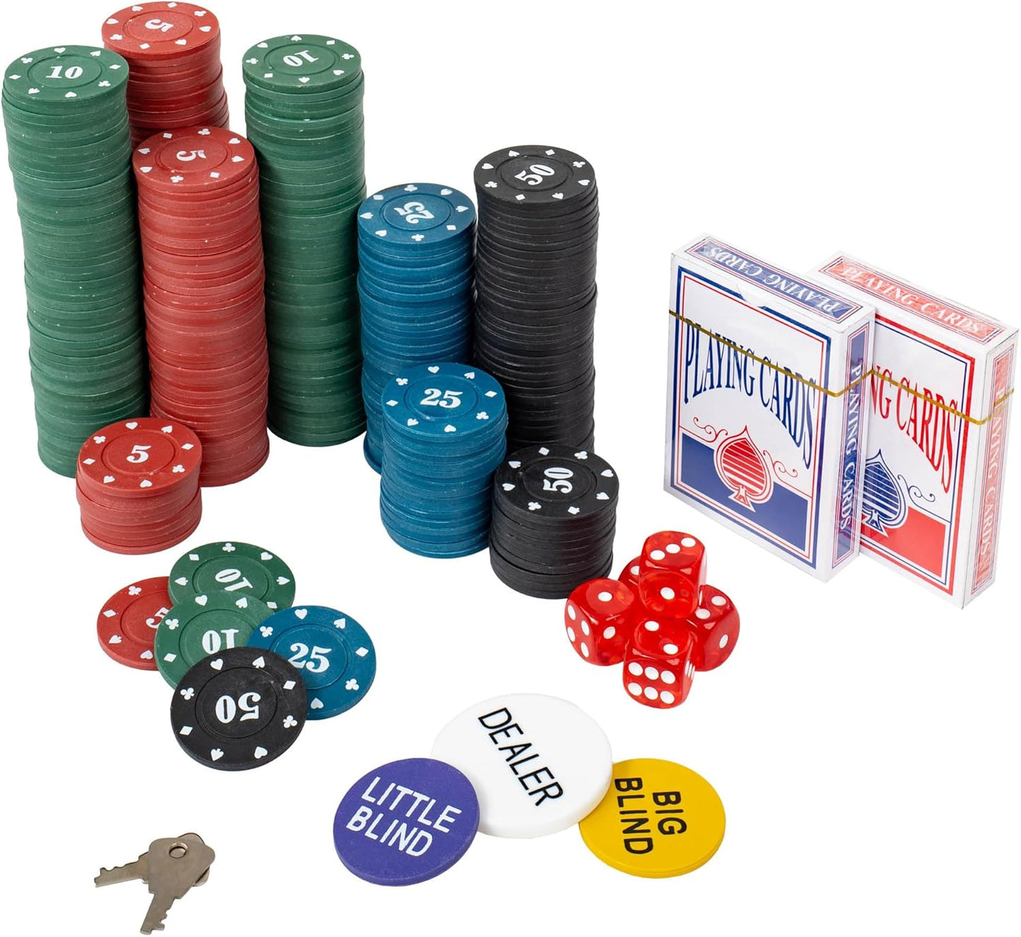Pokerkoffer Set mit 300 Chips, 300 Chips
