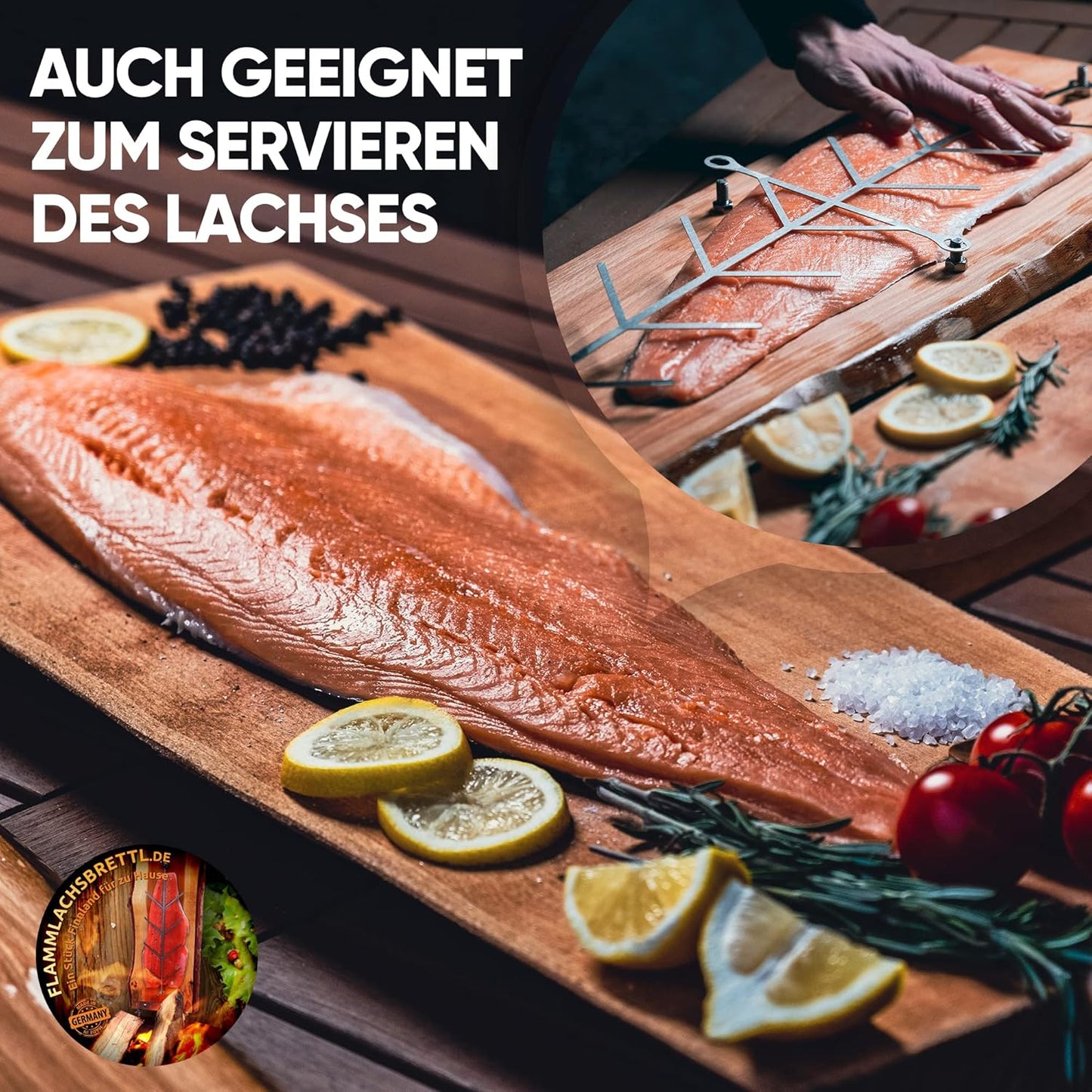 Flammlachsbrett, Lärche einzeln