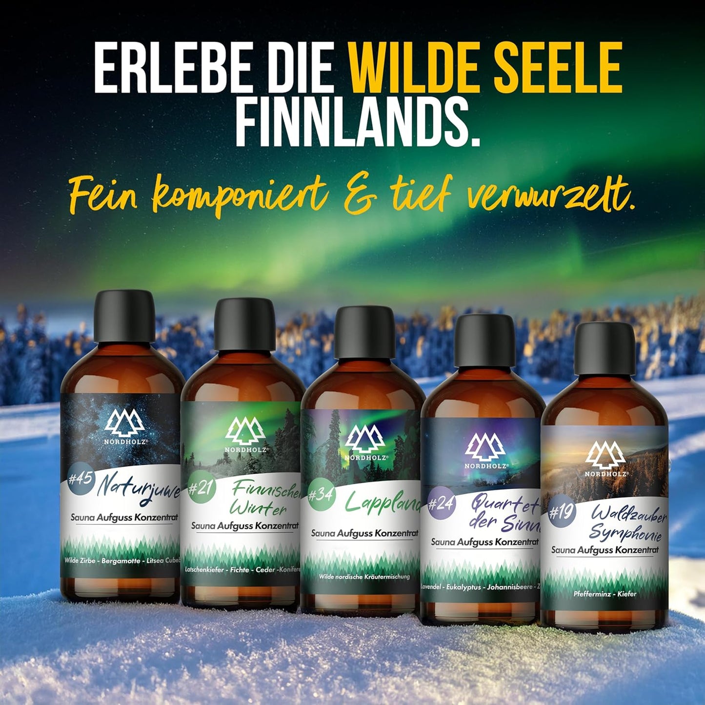 5er-Set Saunaaufguss - Finnische Reise, Finnische Reise