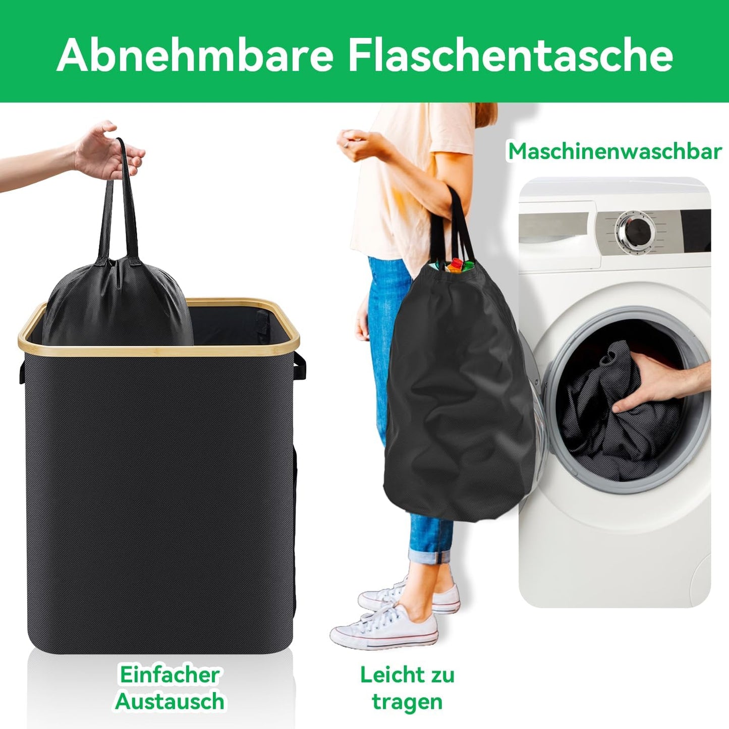 Pfandflaschen-Sammelbehälter mit 4 Flaschentaschen, 170L 4 bags