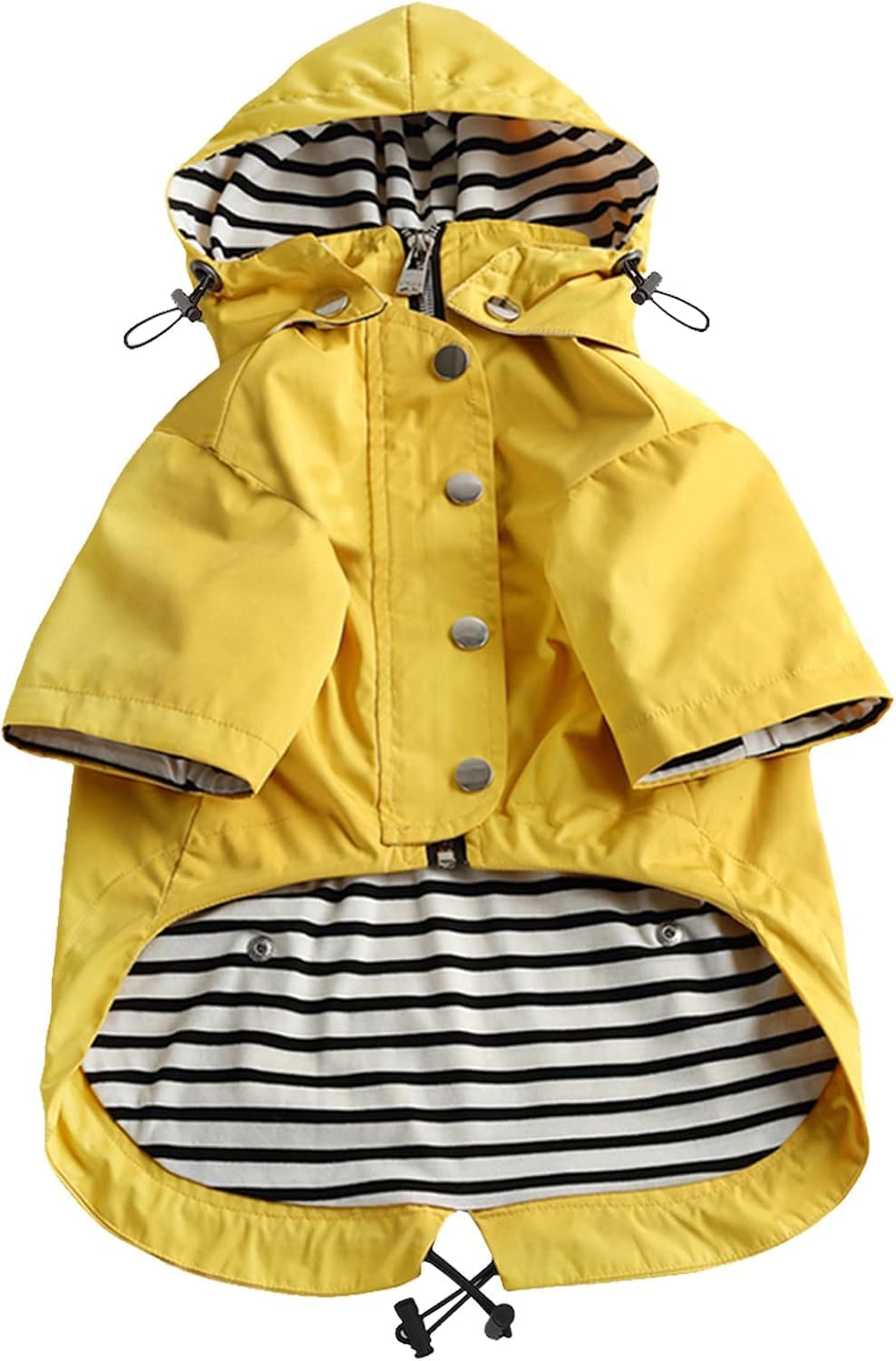 Hunde-Regenjacke mit abnehmbarer Kapuze, XS Gelb