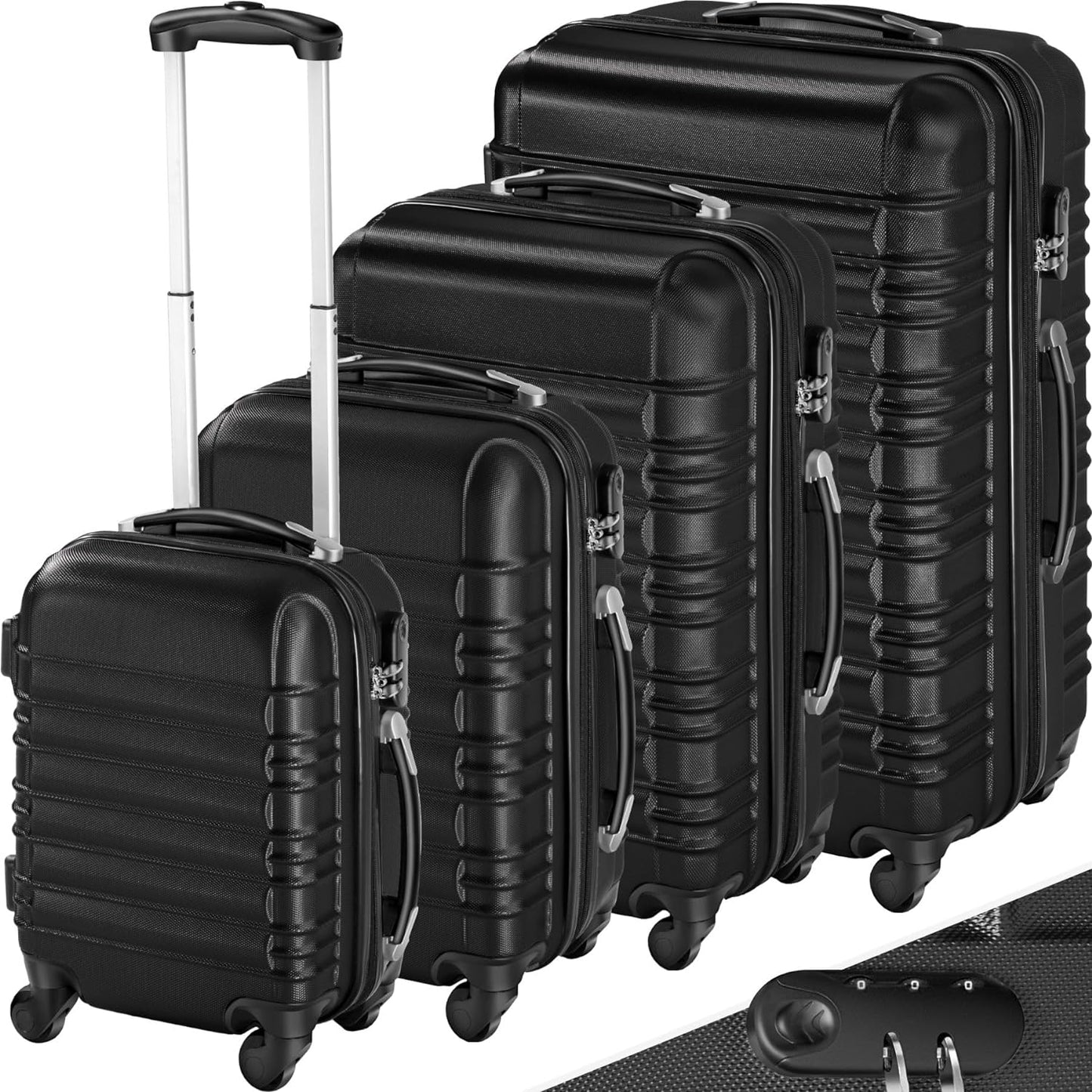 Hartschalenkoffer Set, Schwarz | Nr. 402024