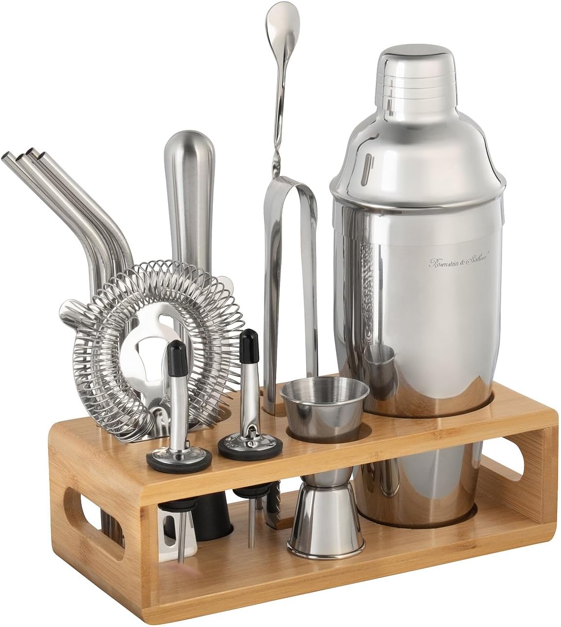 13-teiliges Cocktail-Shaker-Set mit Rezepten und Ständer
