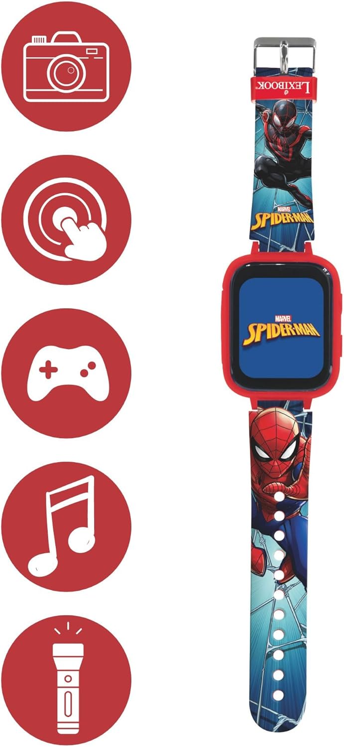 Selfie-Kamera-Uhr mit Touchscreen und 5 Spielen, Spider-Man
