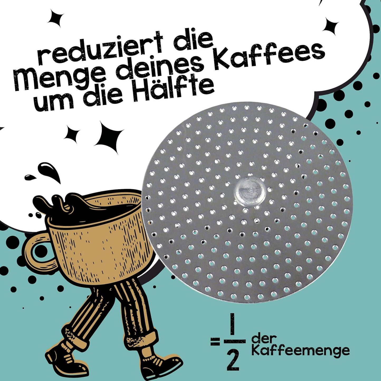 Espressokocher, 200ml, Espressomaker STYLE 200ml + Sieb