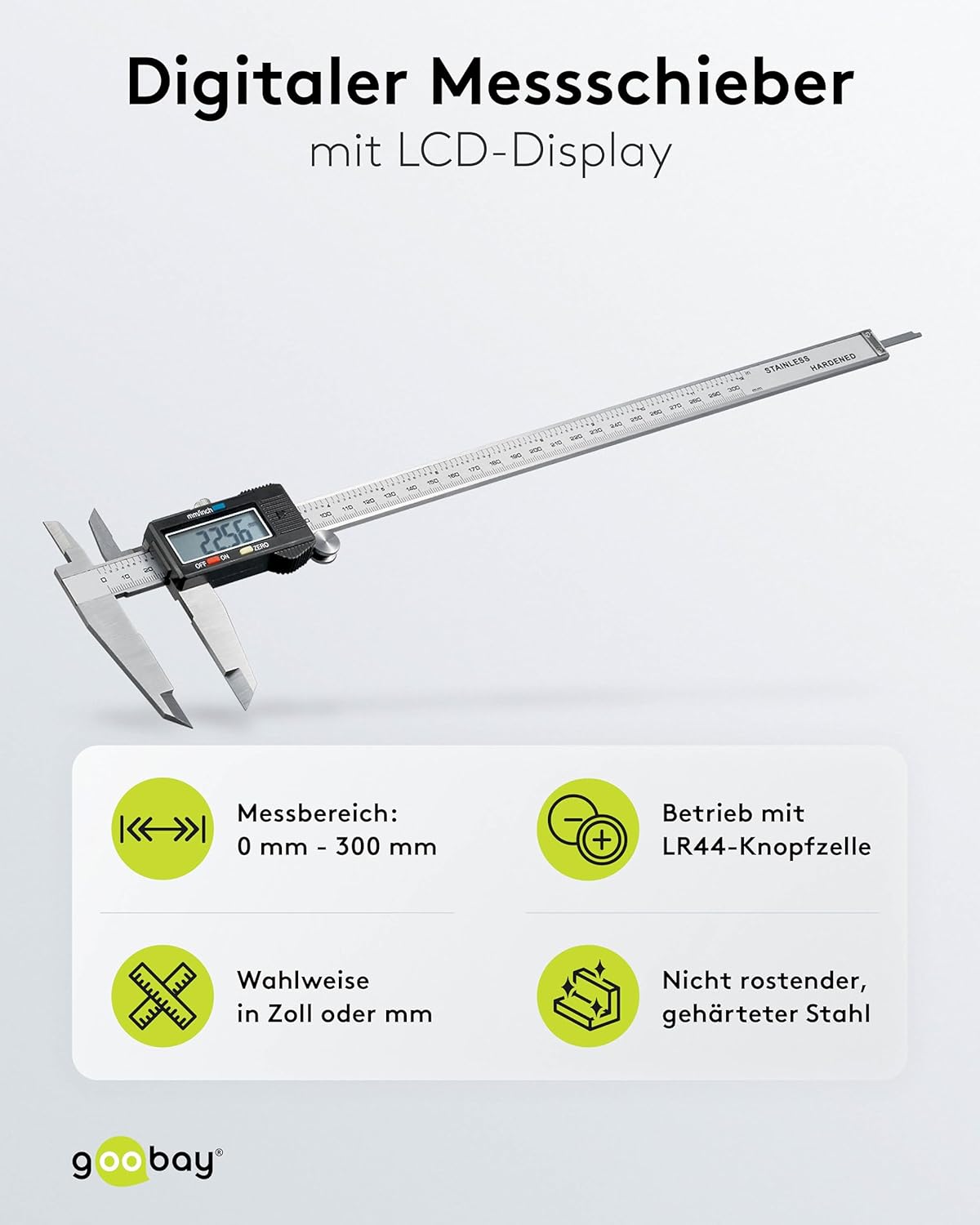 Digitaler Messschieber, 300 mm Single