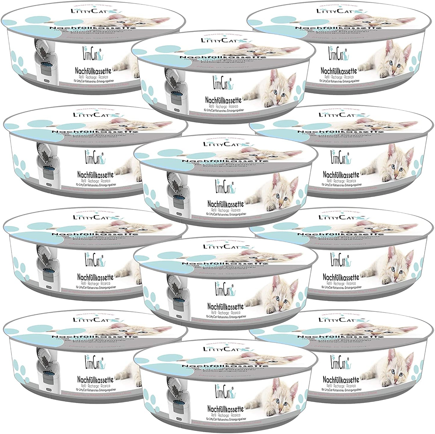 12er-Set Nachfüllkassetten für Katzenstreueimer, 12er Pack
