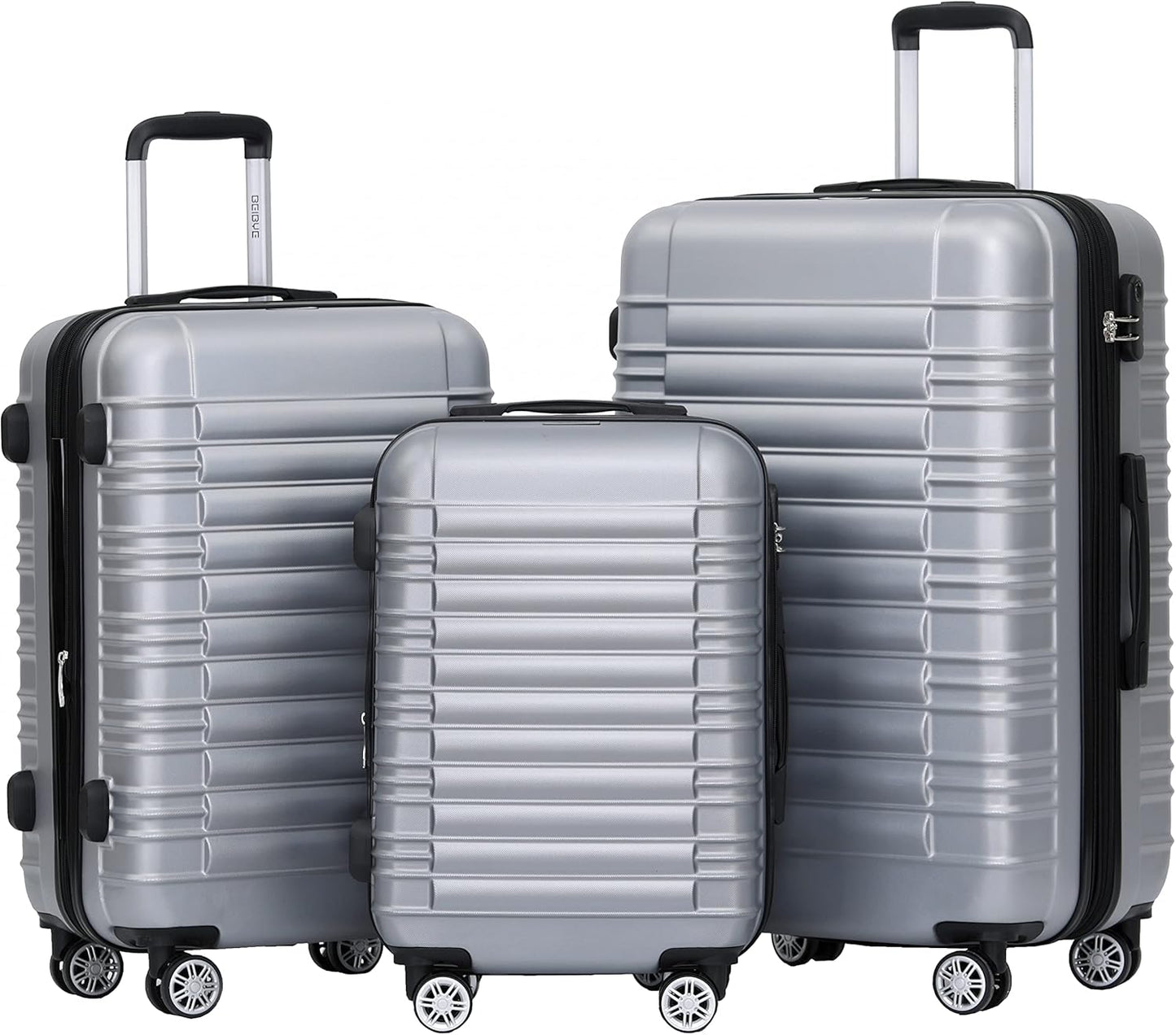 Hartschalen Kofferset, Silber Set
