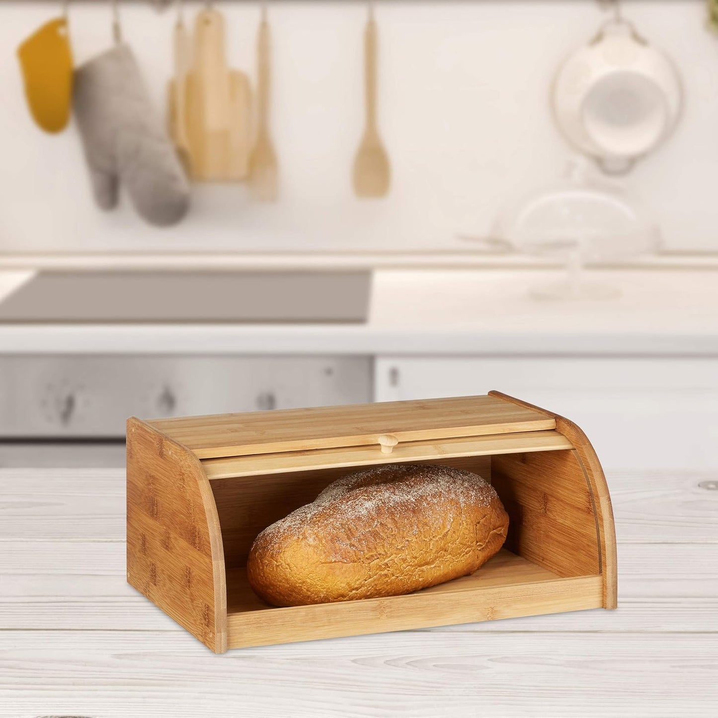 Brotkasten aus Bambus mit Rolldeckel, Single