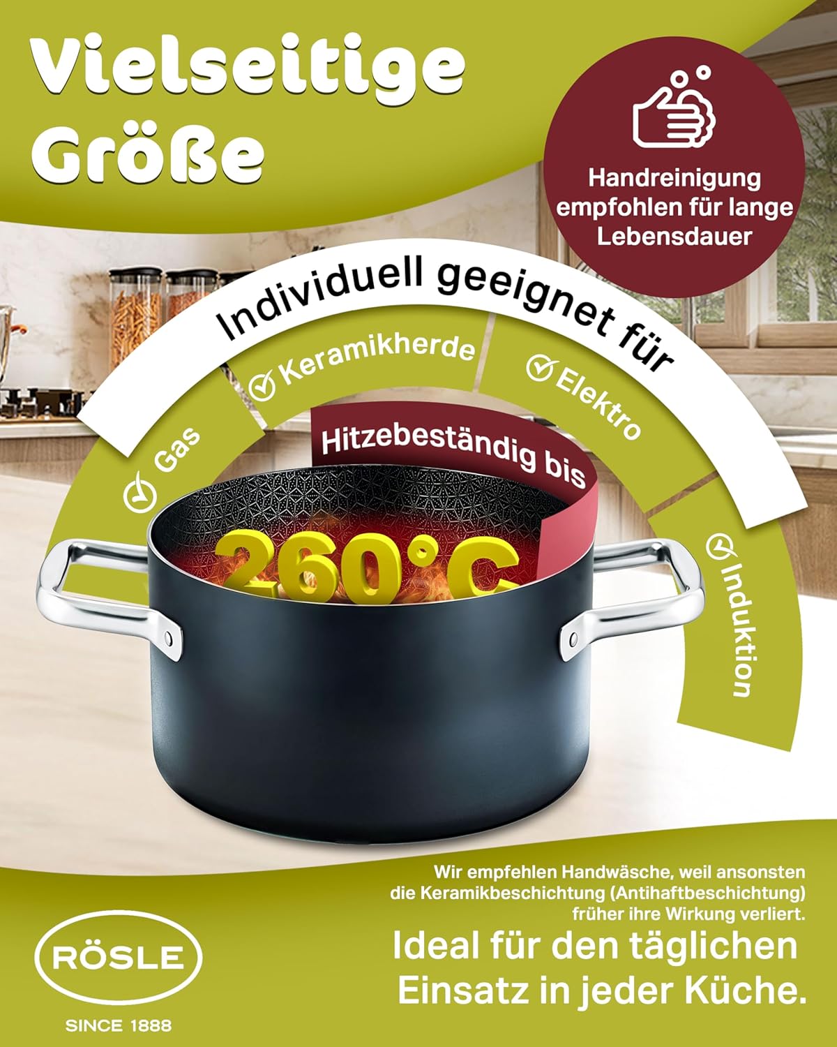 Topfset Ebonic ProNero, Topfset 5 teilig
