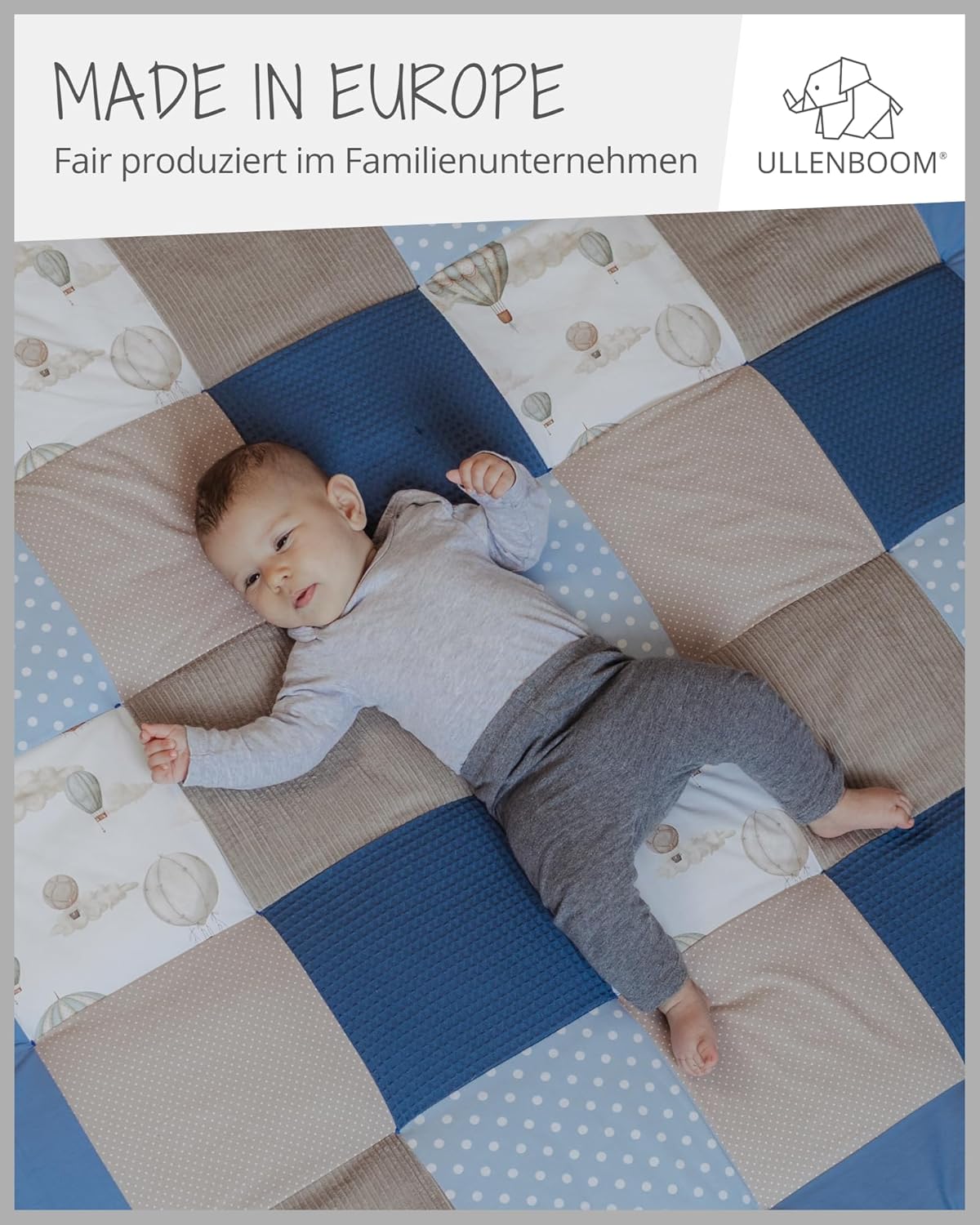 Krabbeldecke Baby Ballontraum 140x140 cm, Ballontraum 140 x 140 cm