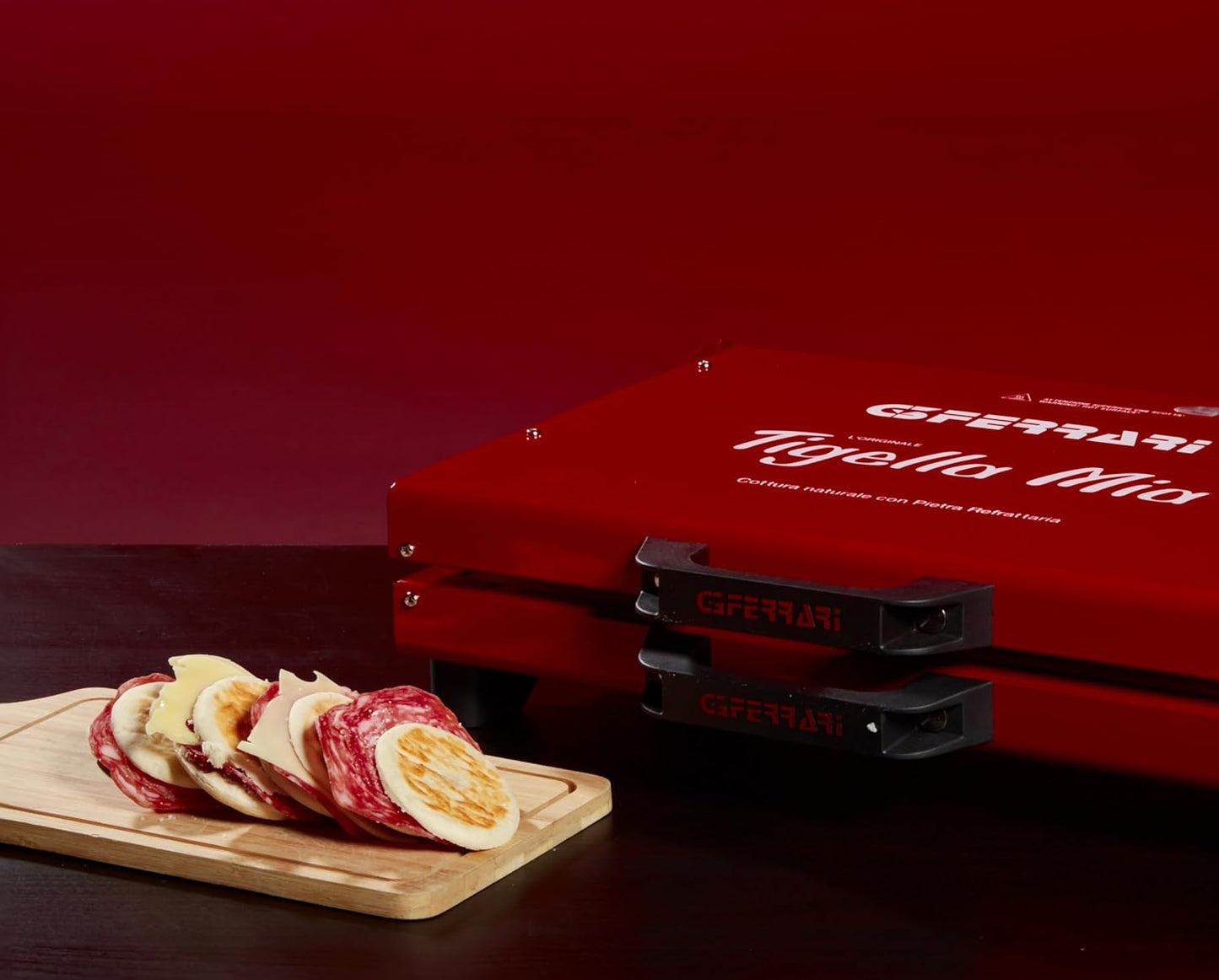 G10025 Tigella Mia Tigelliera & Toaster mit XXL-Schamottesteinen