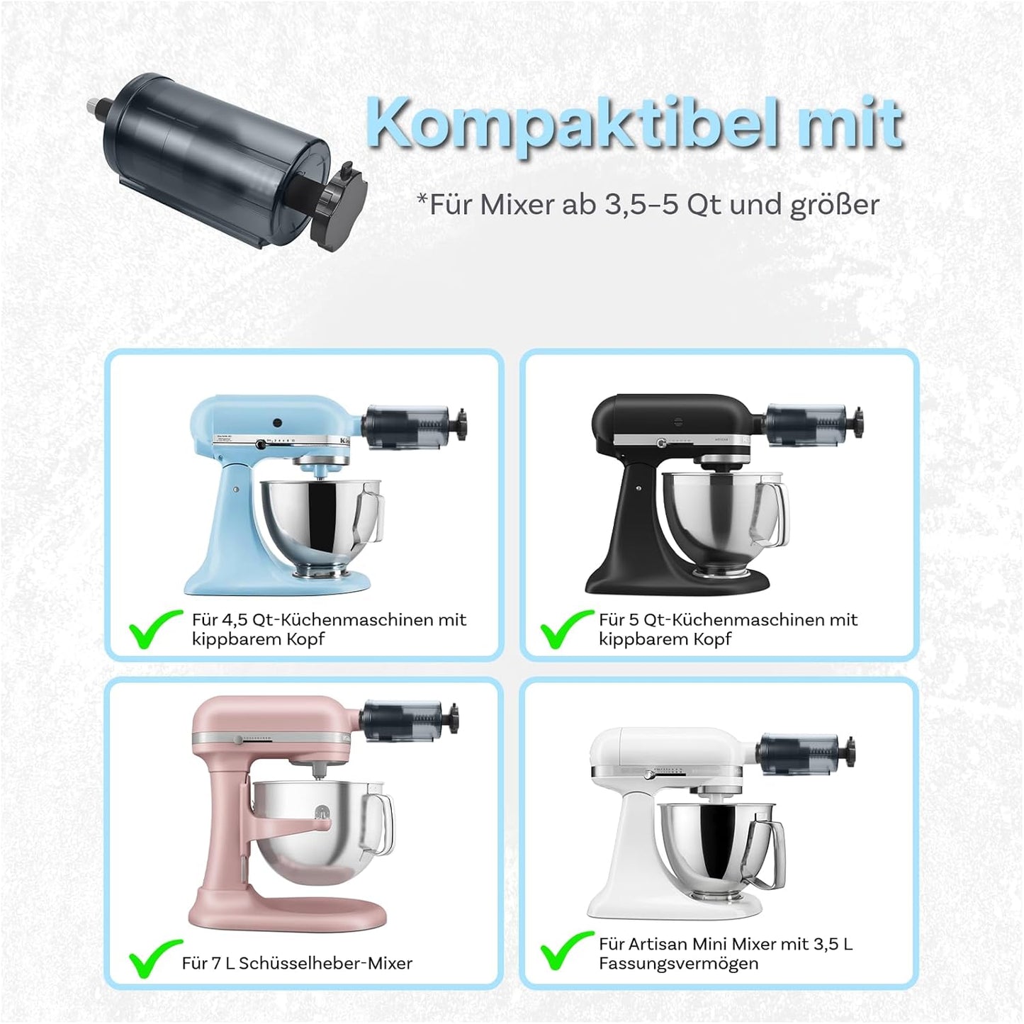 Shaved Ice-Aufsatz für KitchenAid Standmixer, Rasiereis