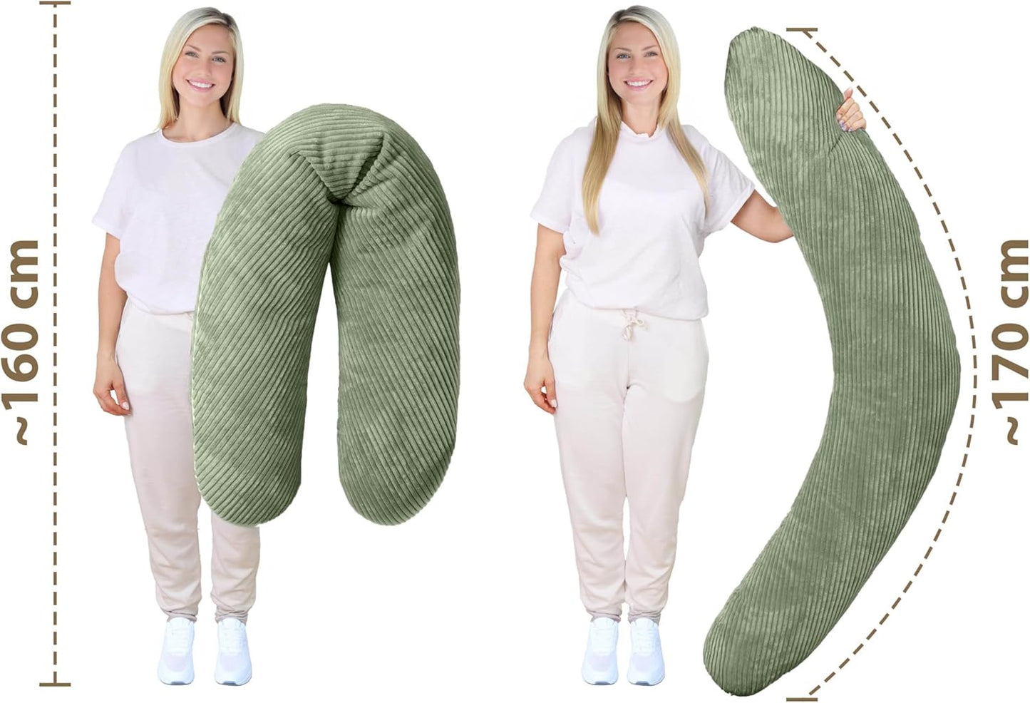 Still- und Schwangerschaftskissen XXL (170 cm), Blattpoesie Stillkissen 170 cm