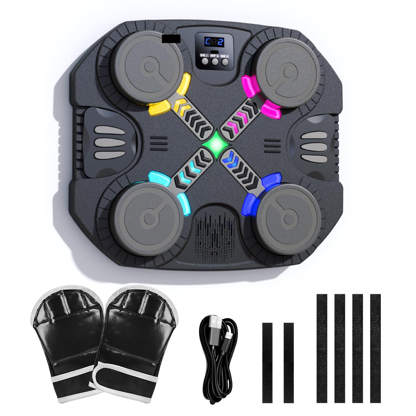 Musik Boxmaschine mit LED & Boxhandschuhen für Kinder, 4 key