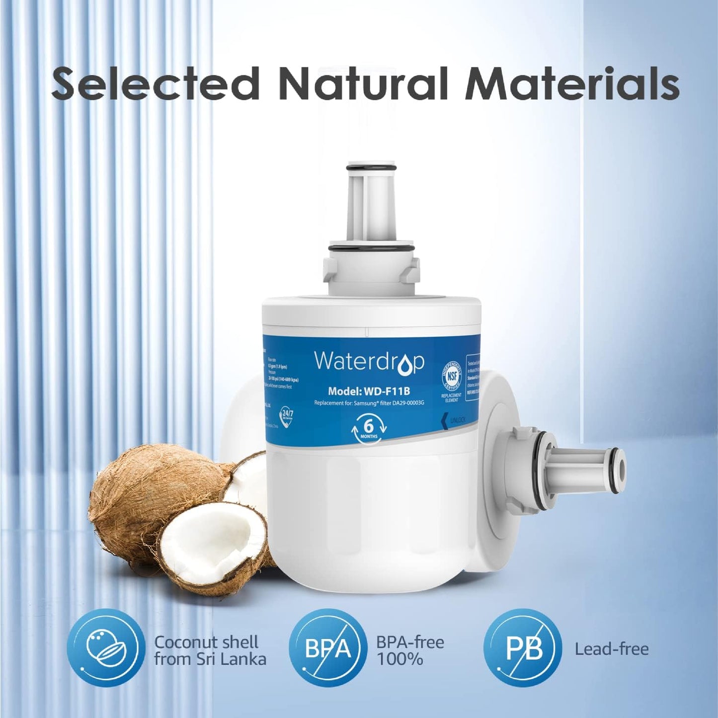 Kühlschrank Wasserfilter Ersatz, 2 Stück (1er Pack)
