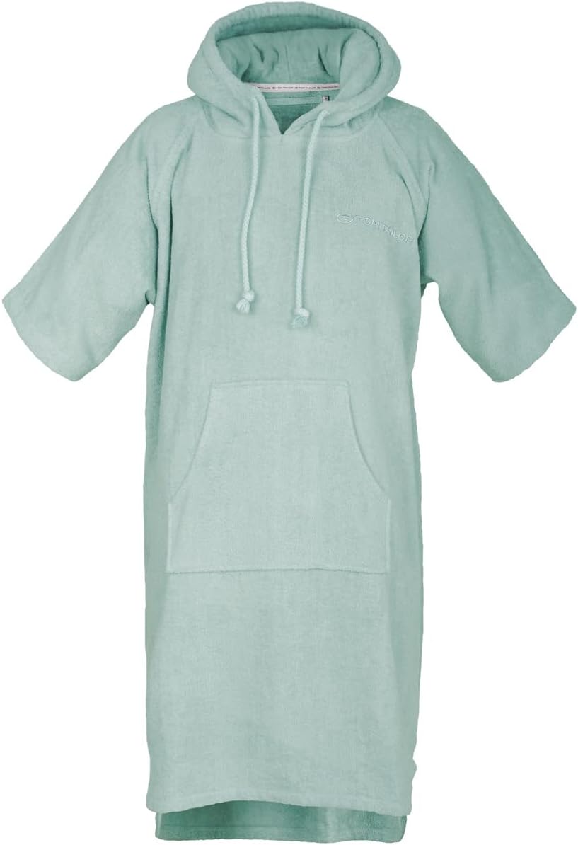 Surf Poncho mit Kapuze und Bauchtasche, Türkis L-XL