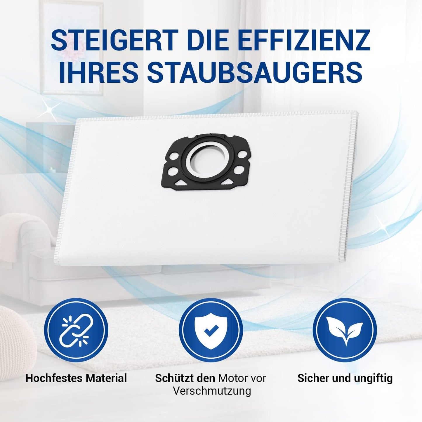 Ersatz Staubsaugerbeutel für Kärcher WD-Serie, 8 Stück