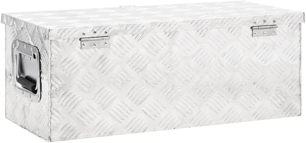 Aluminium-Aufbewahrungsbox, 70 x 31 x 27 cm Silber