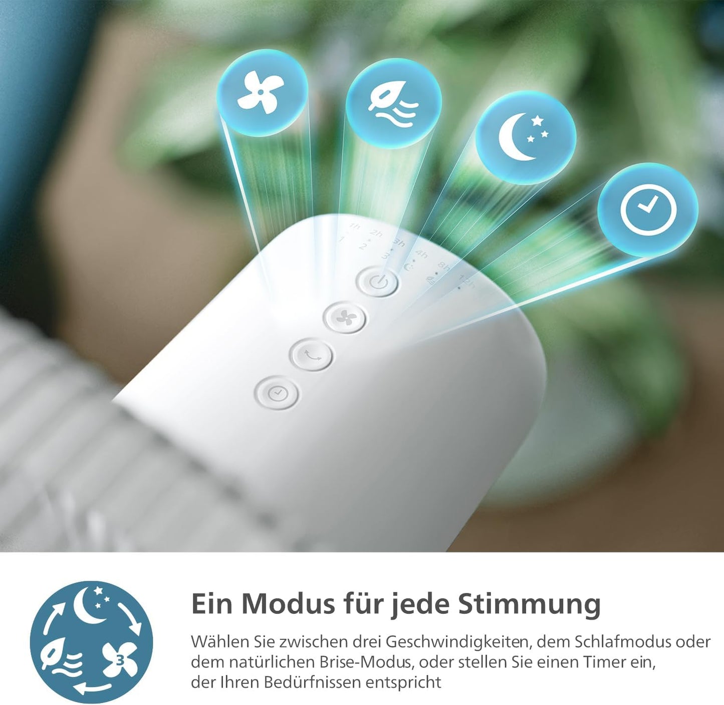 Standventilator Serie 2000 mit SilentWings Technologie, Standventilator weiss