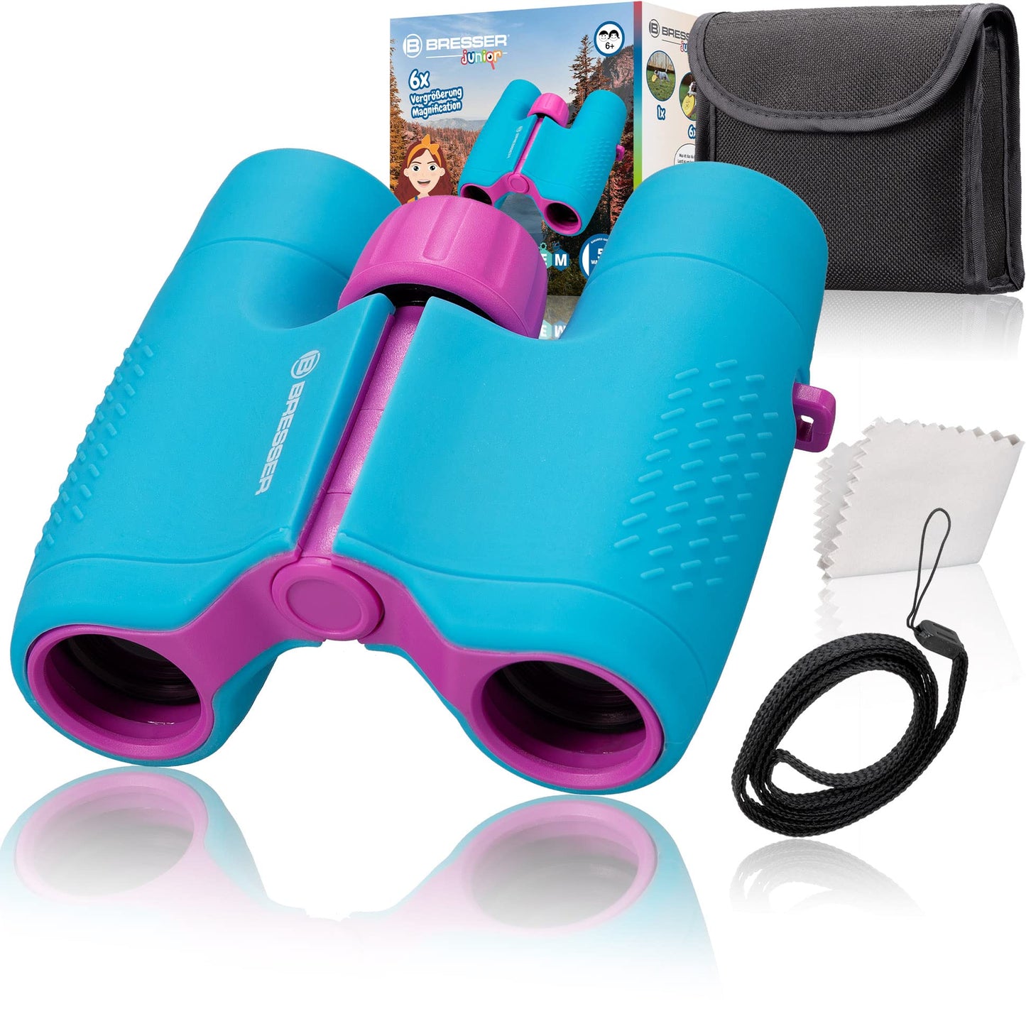 Junior Kinderfernglas 6x21, blau-violett