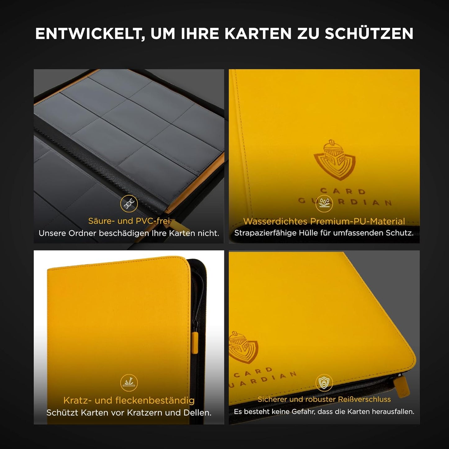 Sammelkarten-Album mit 360 Kartenplätze, Gelb