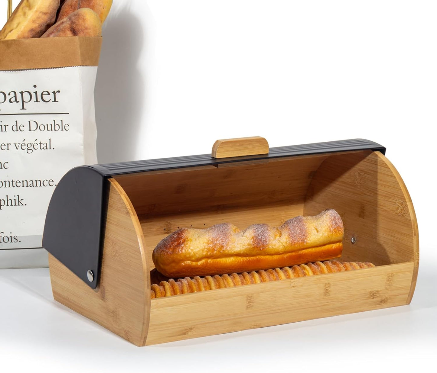 Brotkasten, Schwarz-39cm