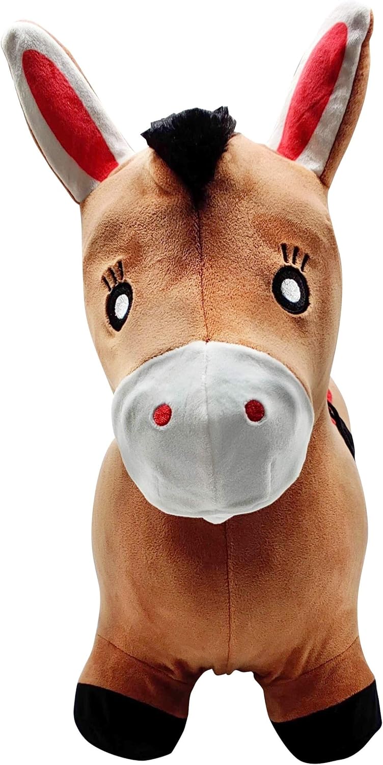 Aufblasbares Hüpf-Pony mit Pumpe und abnehmbarem Bezug, Pony - Mit Hülle