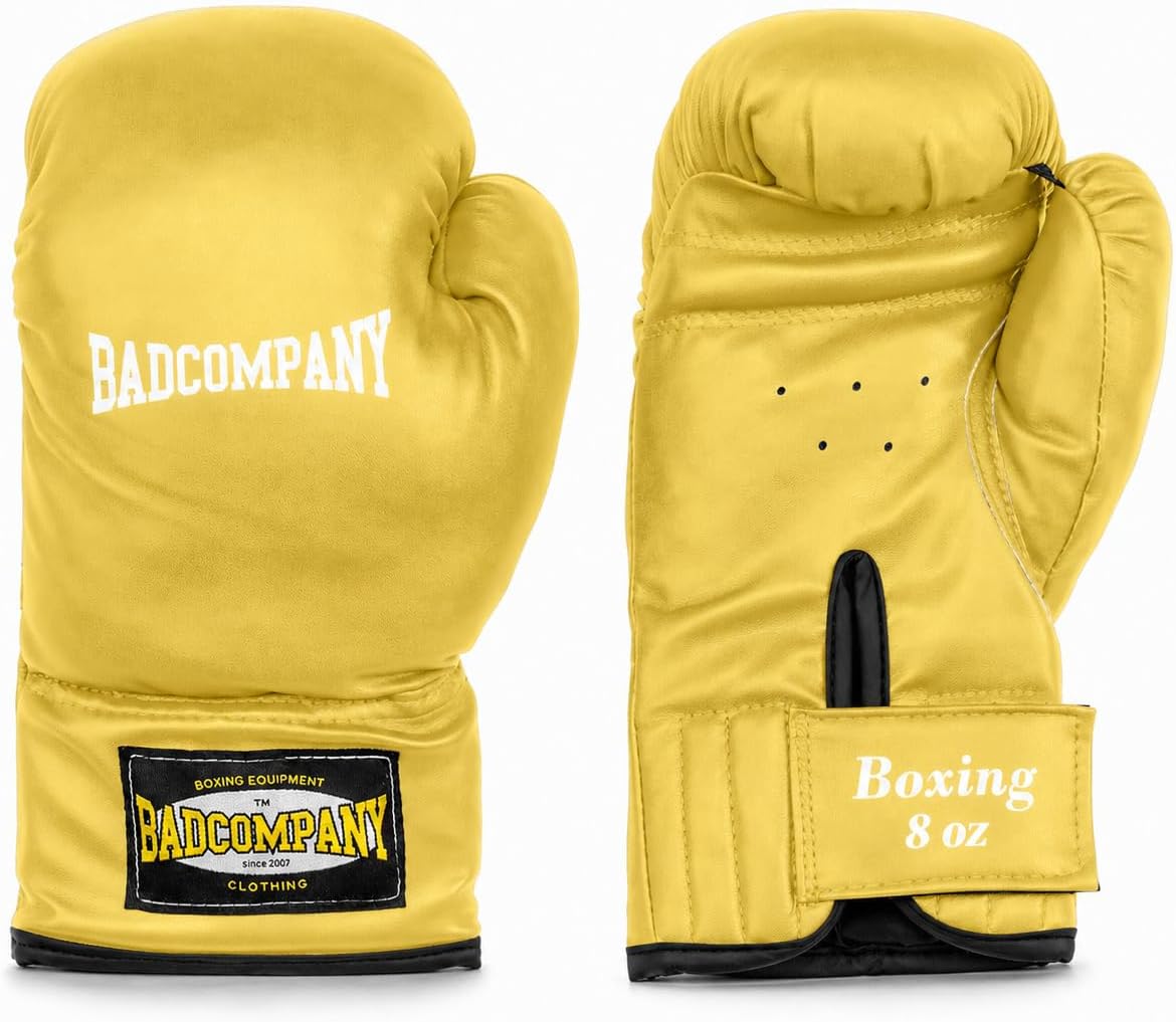 Boxsack für Kinder mit Handschuhen, Gelb
