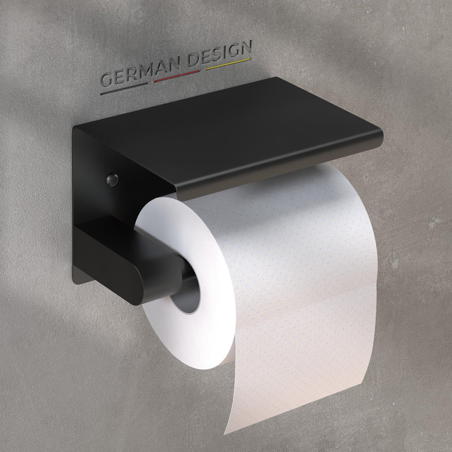 Toilettenpapierhalter, Edelstahl Matt-schwarz Edelstahl