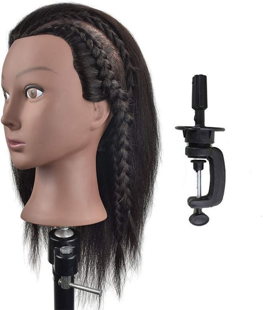 Afro-Mannequin-Kopf, Natürliches Schwarz