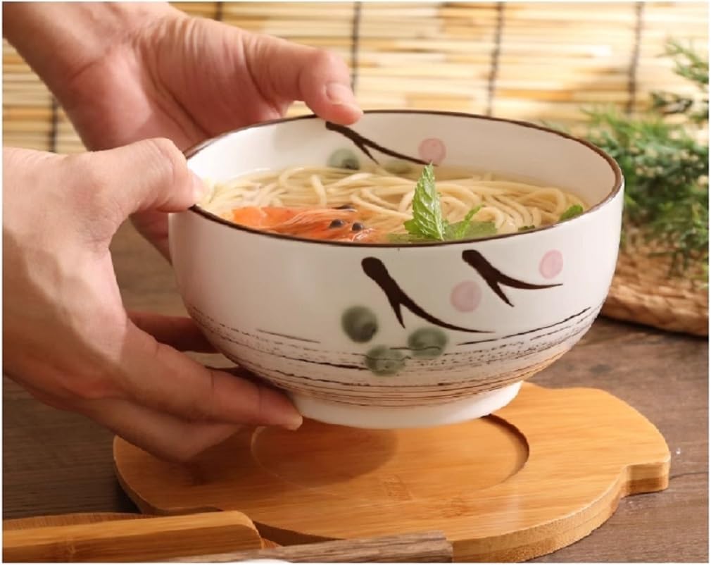 Ramen-Schüssel mit Zubehör, Zen-weiss