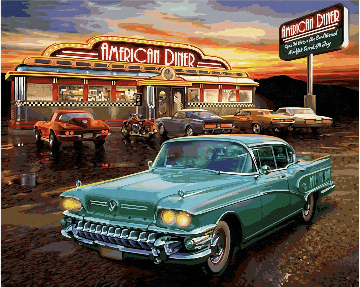 Malen nach Zahlen – American Diner