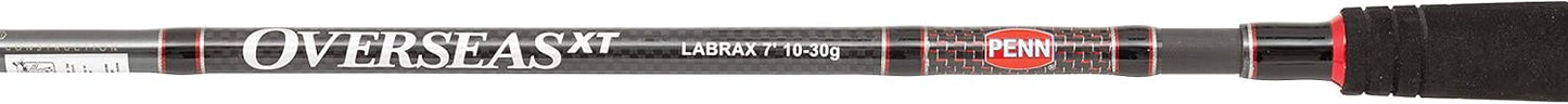 Overseas XT Labrax Reise-Spinnrute mit Fuji Ringen, 2.29m |15-60g