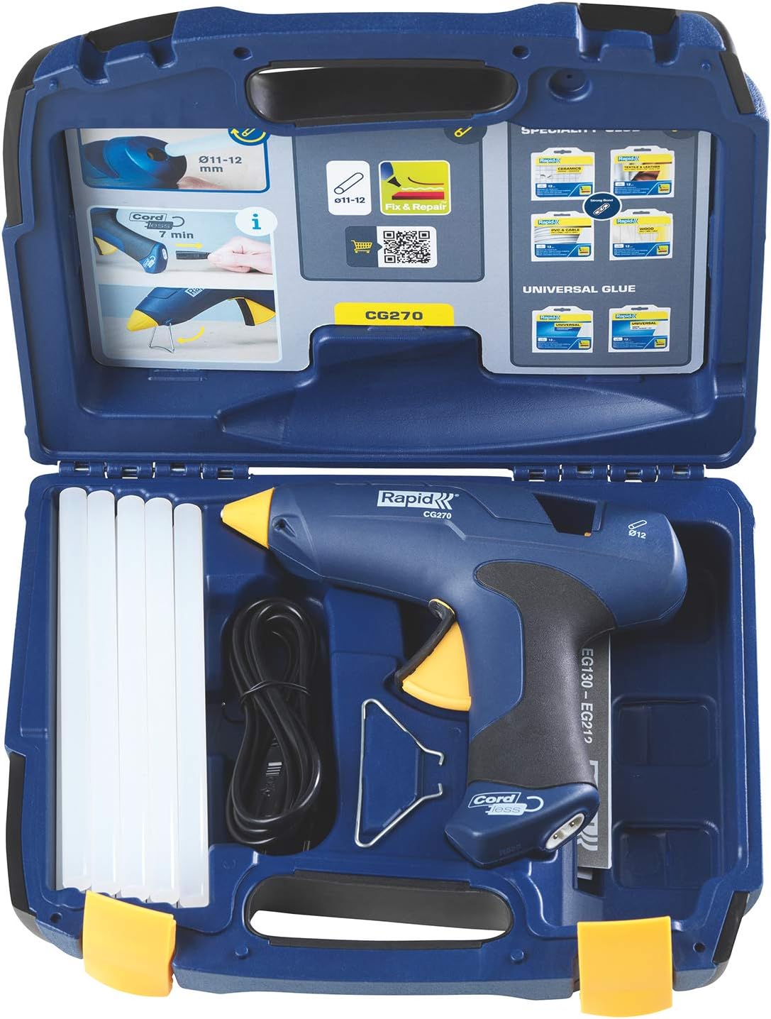 Heissklebepistole CG270, Koffer inkl. 10 Klebesticks