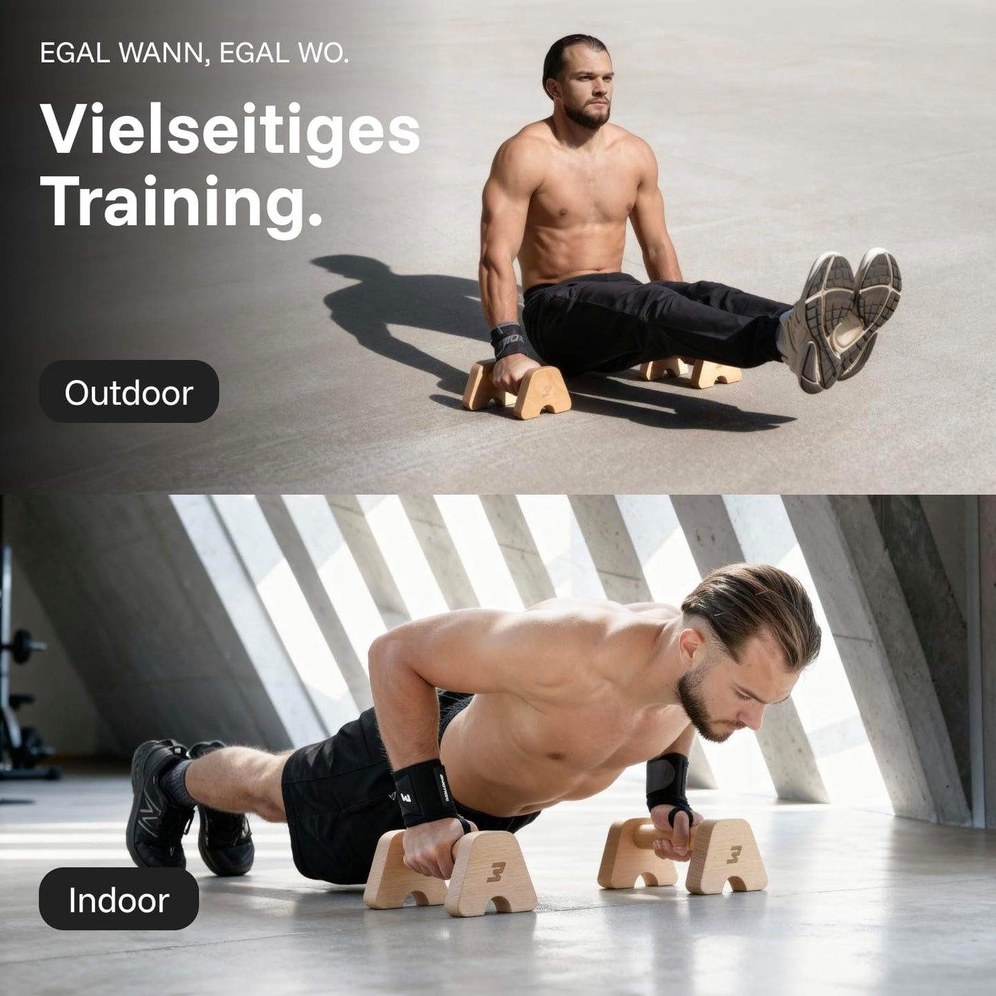 Liegestützgriffe für Calisthenics