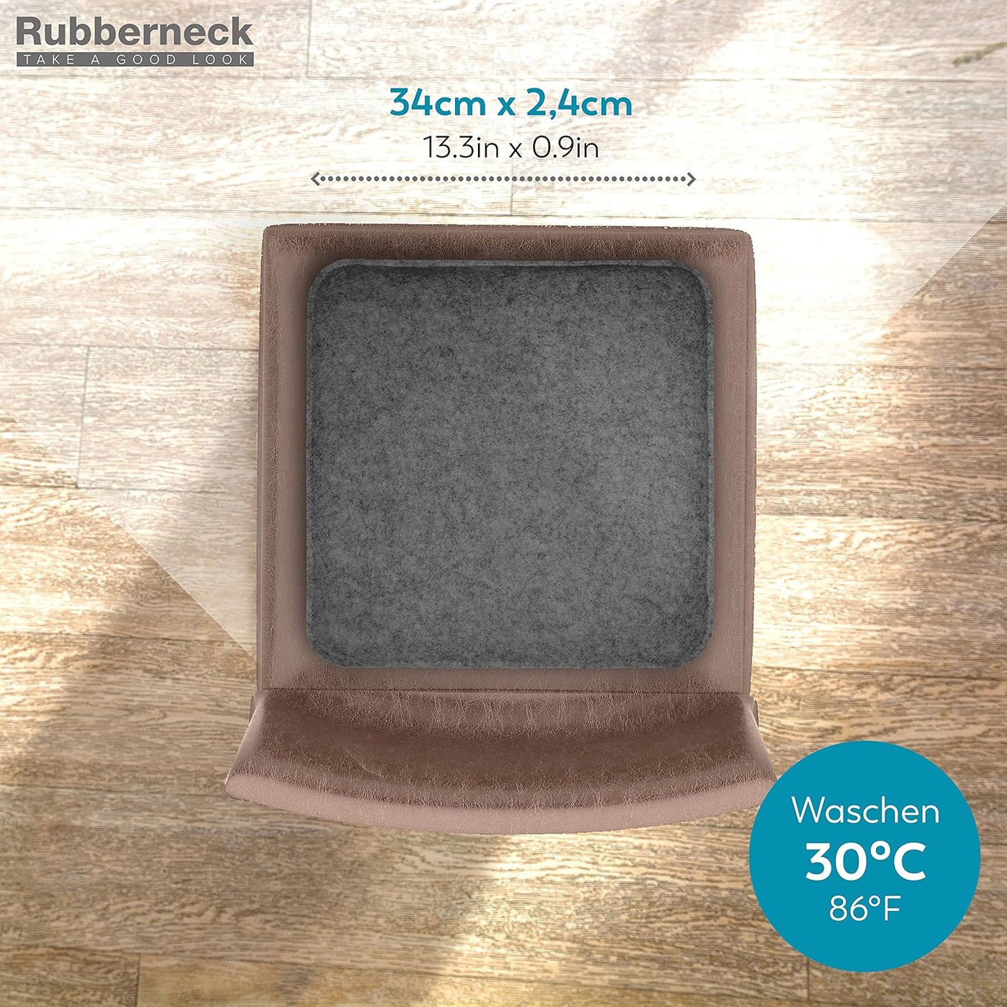 Rutschfeste Filz-Sitzkissen, 4 Stück (1er Pack) Dunkelgrau