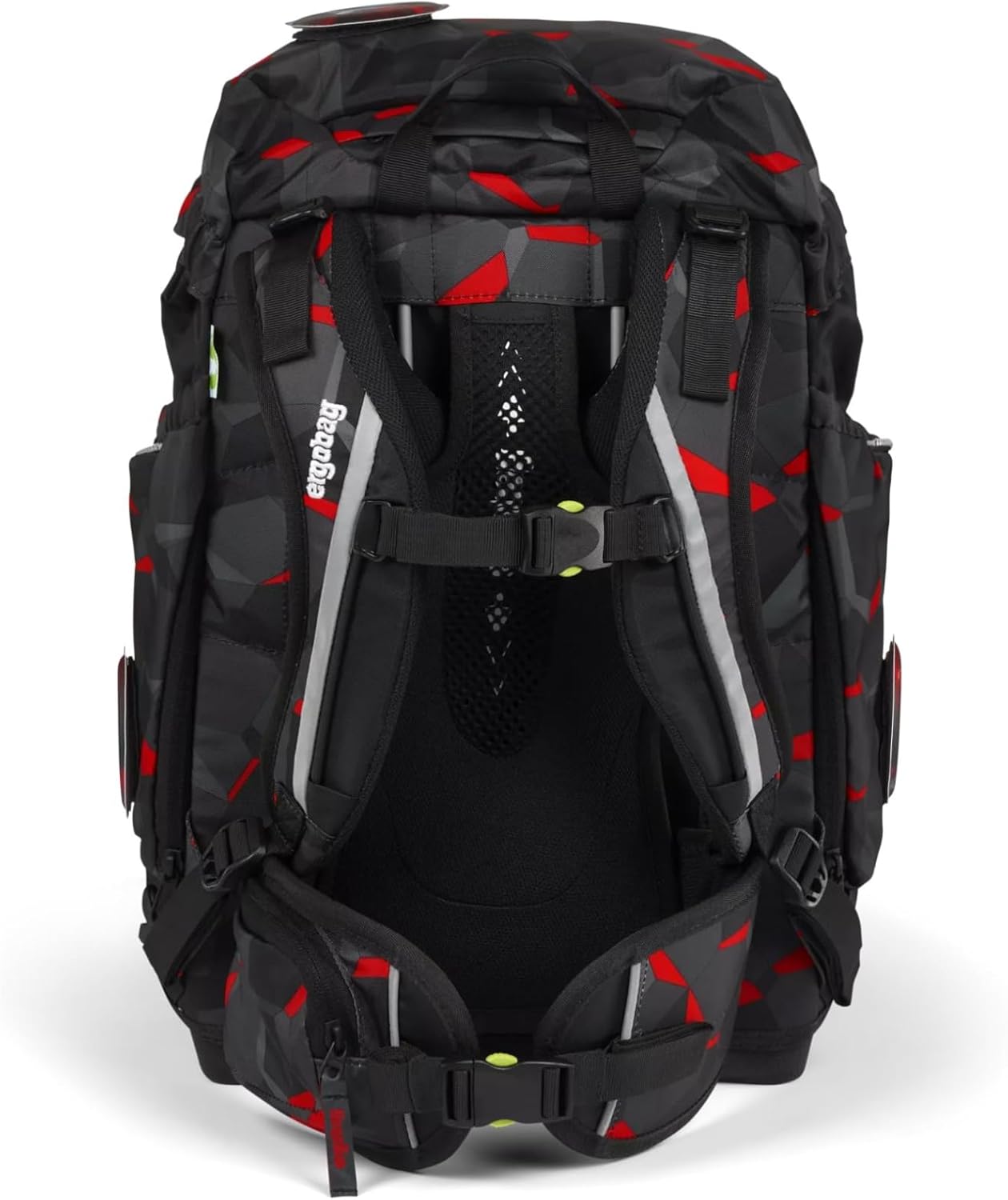 6-teiliges Maxi Schulrucksack-Set, Black, Red/ Einheitsgrösse